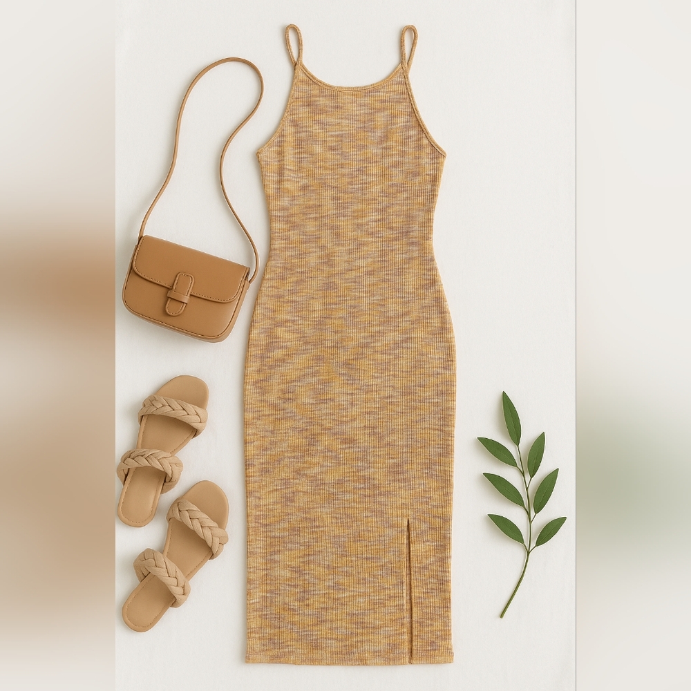 24/7 by Maurices Ribbed Knit Sleeveless Midi Dress – Multicolor Bodycon
